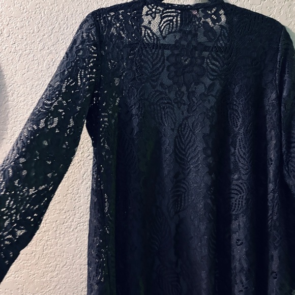 Vintage Black Lace Fringe Jacket Size Medium - Picture 11 of 11